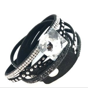 Leather wrap snap bracelet Handmade 20mm snap SB20